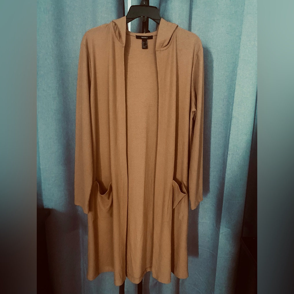 Forever 21 Camel Knit Cardigan